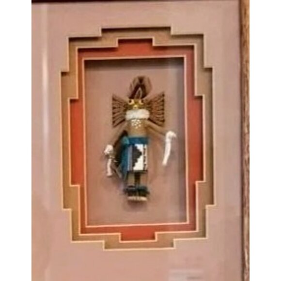 Ross & Cleo Wersonick Navajo Native American Sand Art Kachina Dolls Shadow Box - Picture 3 of 12